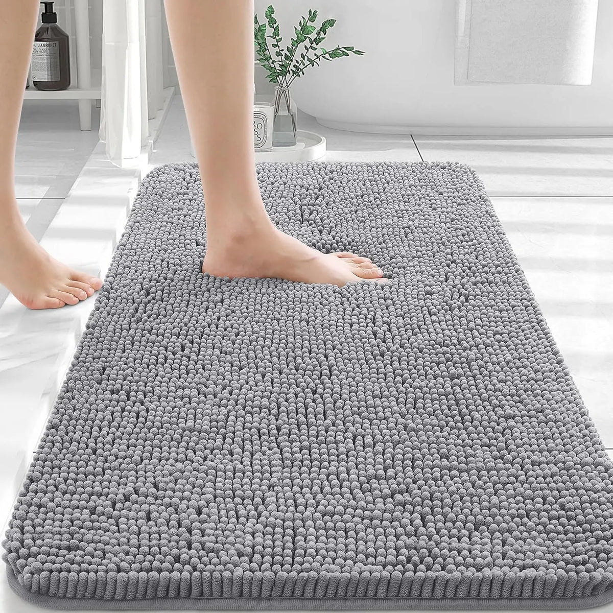 Weicher Chenille-Badematte